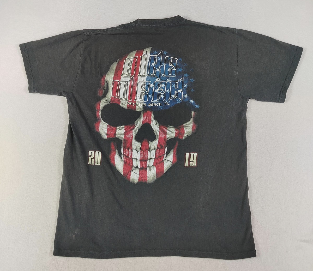 Suna Shirt Mens XL Black Daytona Beach Bike Week 2018 Skull Graphic Biker Moto