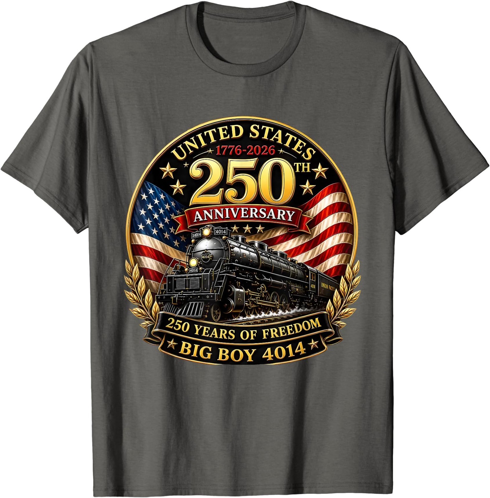Big Boy 4014 Vintage 250 Steam Locomotive Railroad Train T-Shirt