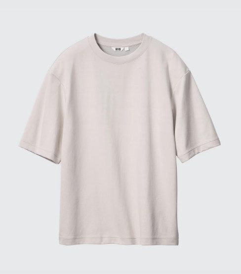 UNIQLO AIRism Cotton Oversized T-Shirt (5-Sleeve) – U Collection Japan NEW
