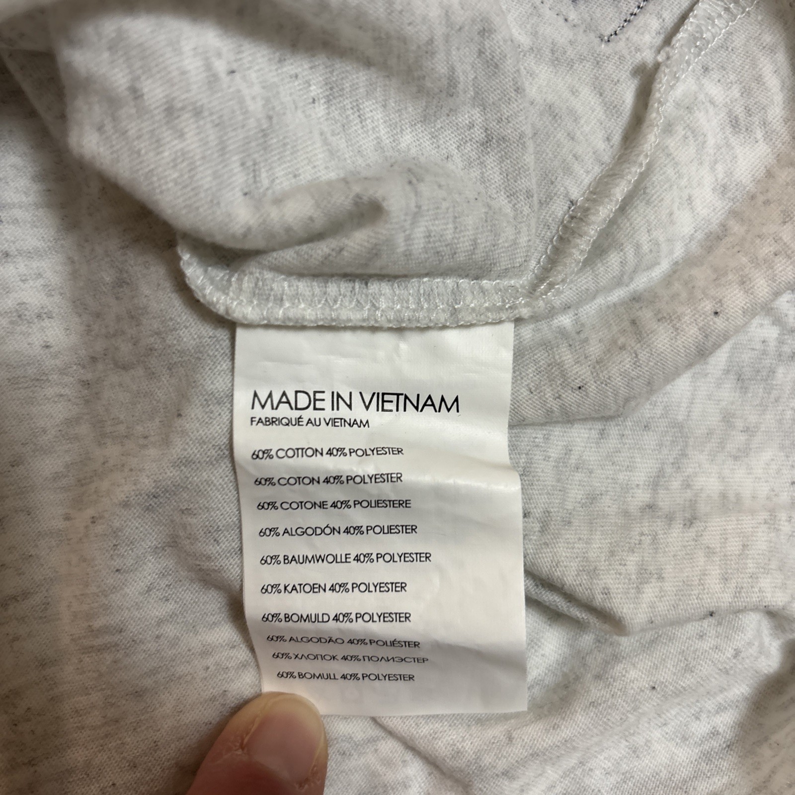 Club Monaco Men’s M White/Gray Heathered Short Sleeve T-Shirt