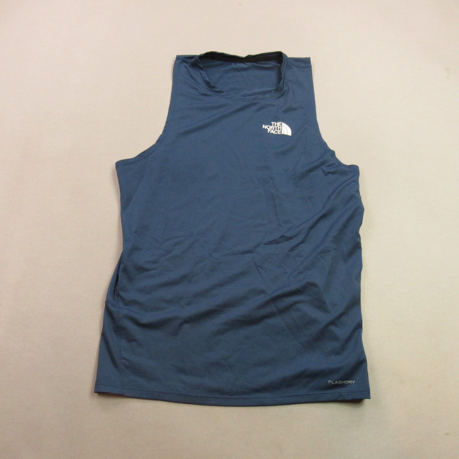 North Face Shirt Mens M Sleeveless Crew Neck Stretch Lightweight Hiking Blue