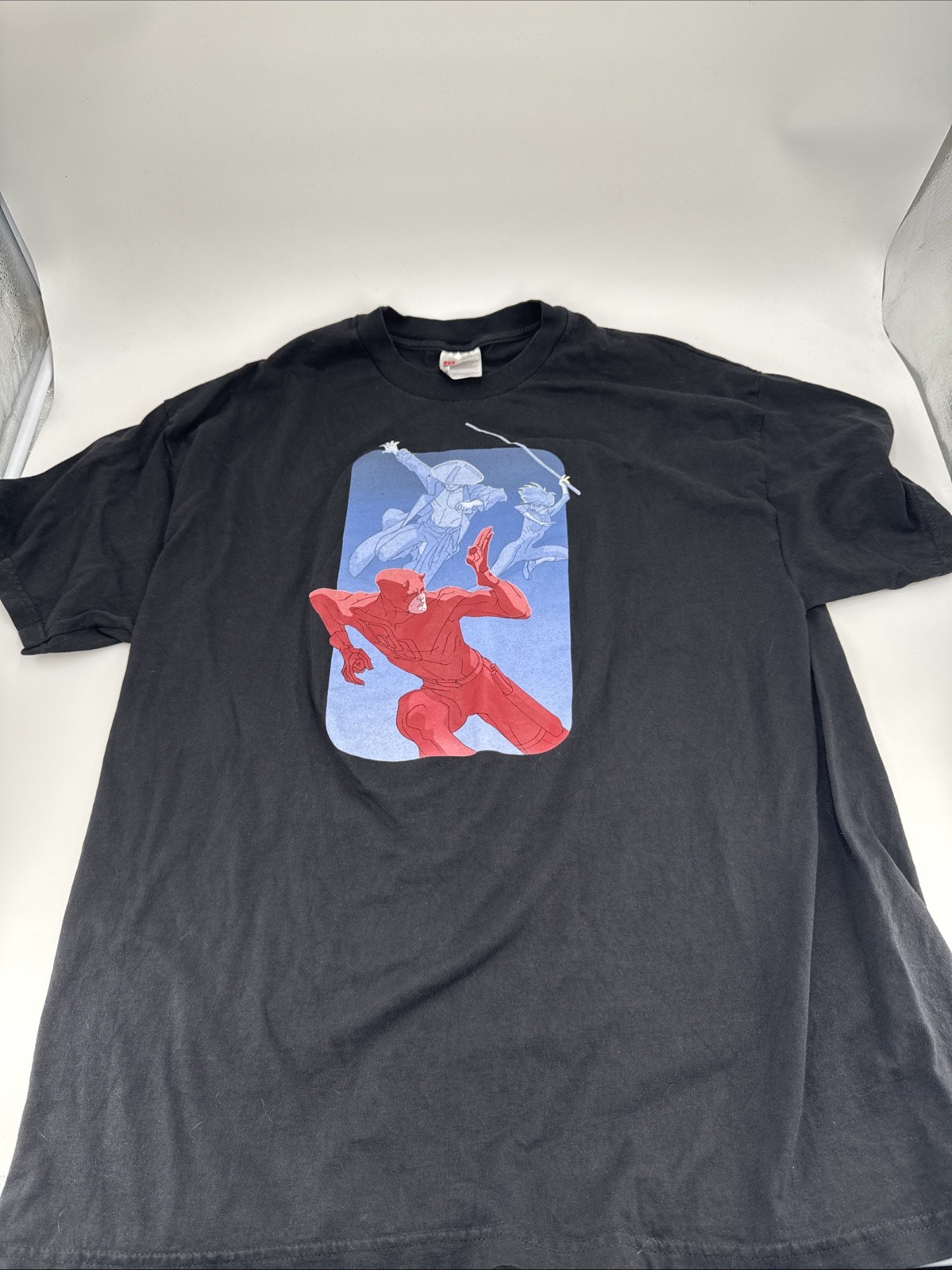 Daredevil Graphitti Designs Marvel Black Graphic T-shirt XL 2000 Y2k Vintage