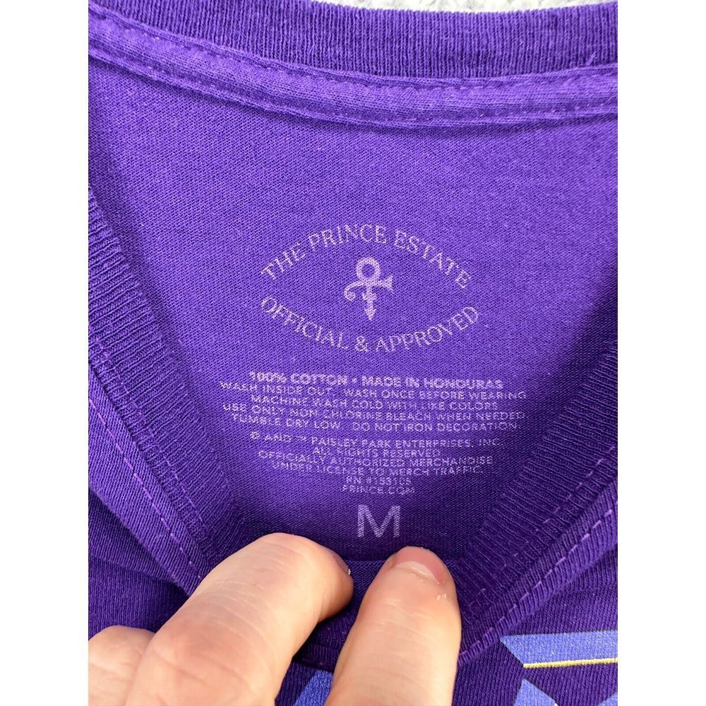 The Prince Estate Shirt Adult Medium M Purple Rain Tee Short Sleeve Cotton Mens