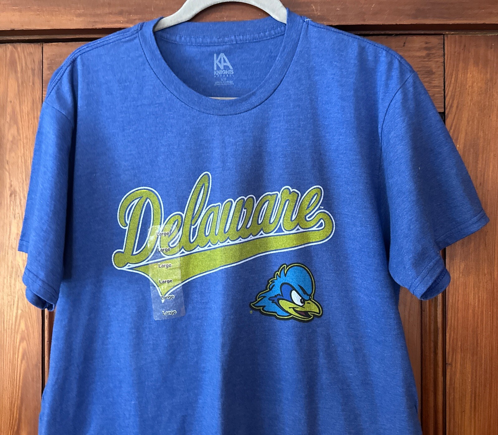 University of Delaware Knights Apparel T-Shirt Primary Logo Royal Blue L Hen