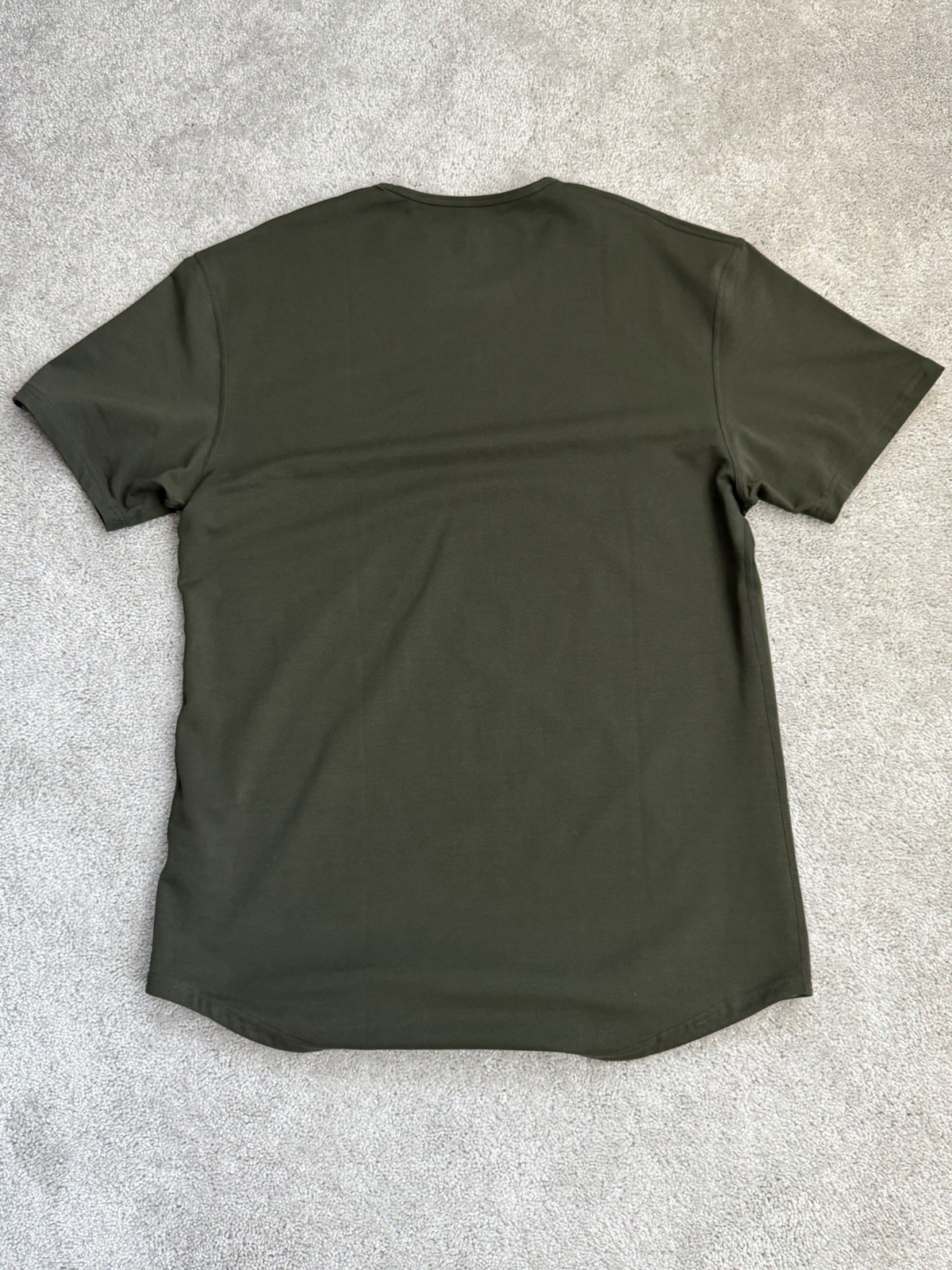 BYLT Shirts Men L Forest Green Drop Cut S/S Lux Premium Basics Crew Neck