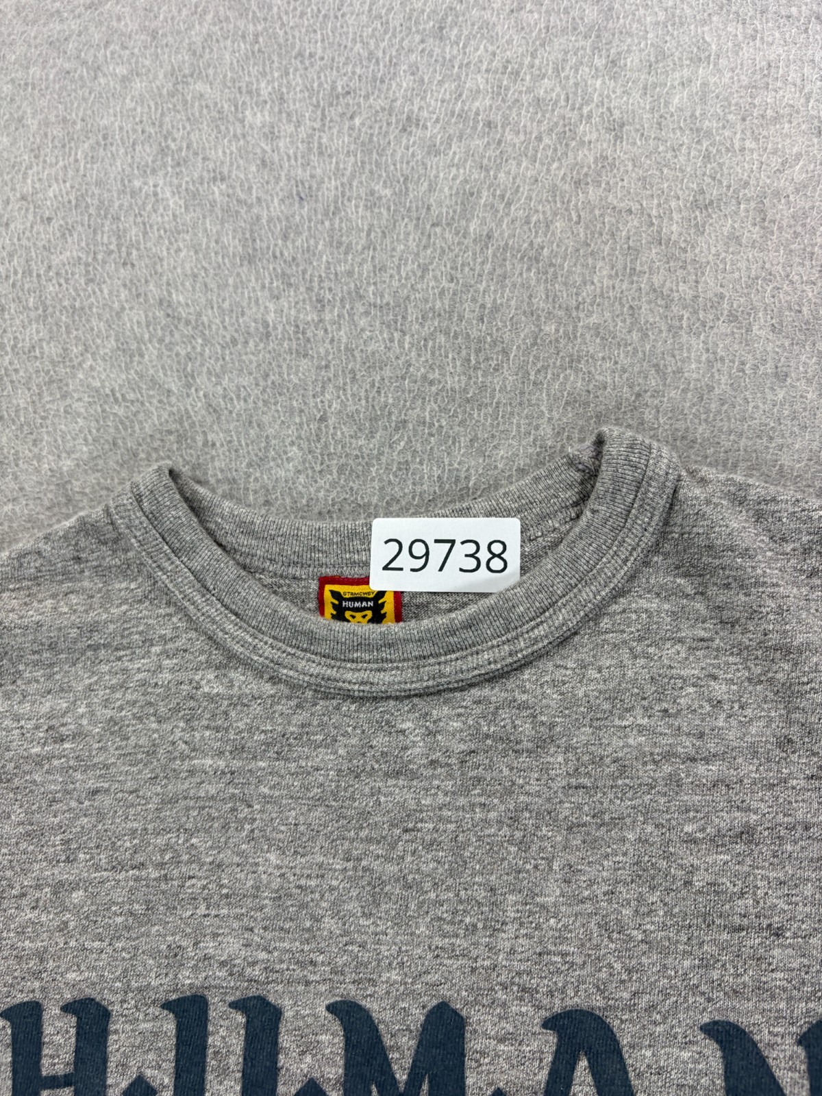 Human Made Premium Screened Logo Crew Tee Shirt (Men&rsquo;s Large) Gray