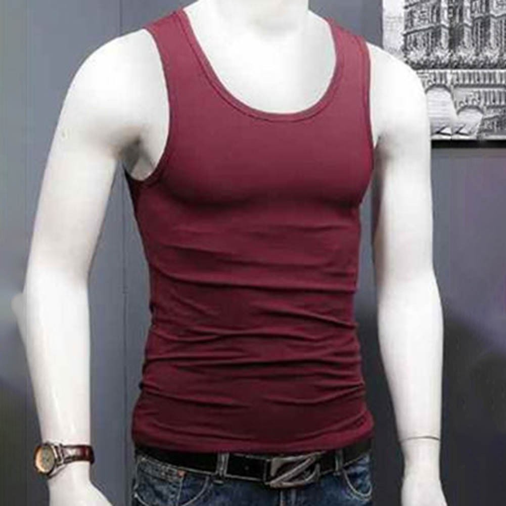 Men&rsquo;s Comfort-Fit Sleeveless Tank Top Featuring U-Neck for Daily Fitness Wear