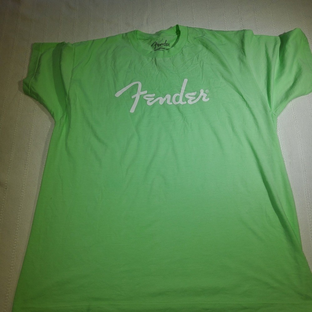 Fender Lime Green Short Sleeve Tee Size XL