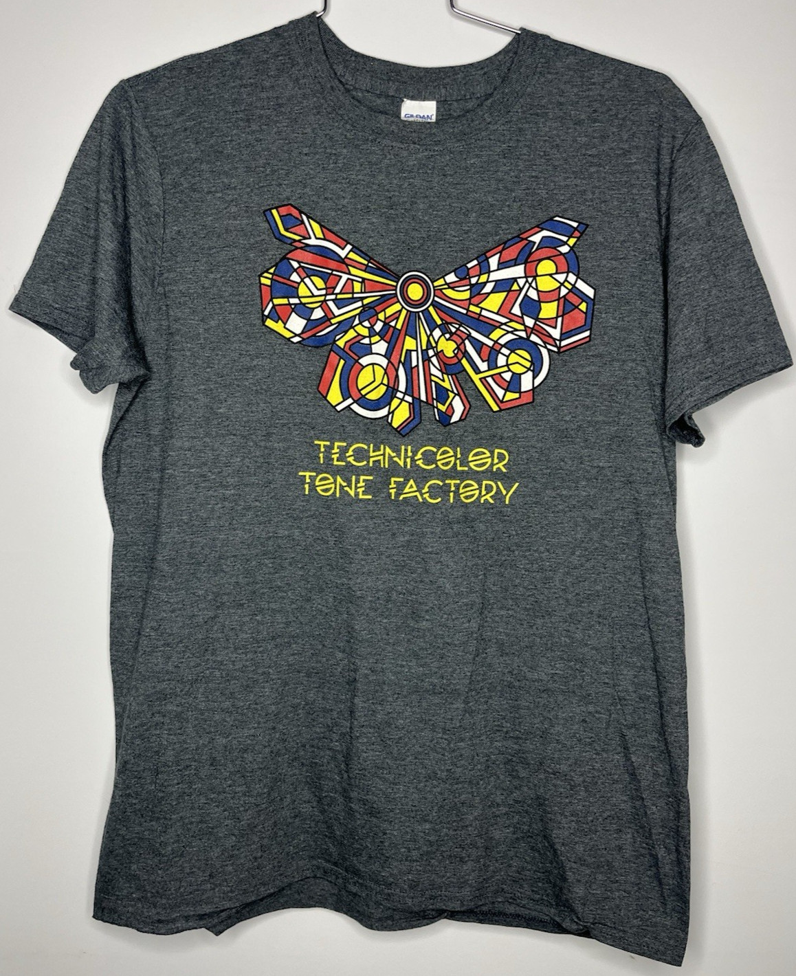 Technicolor Tone Factory T Shirt Men L Slim Gray Poly-Cotton Blend POME Colorado