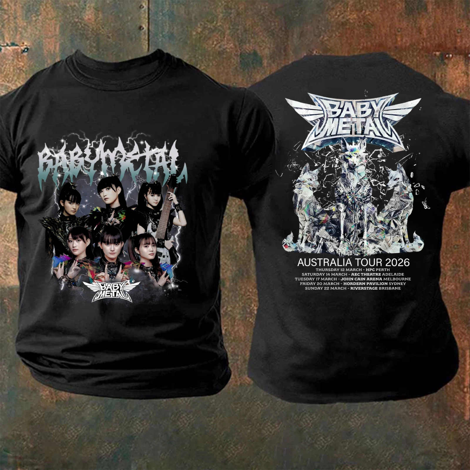 Babymetal World Tour 2026 Australia With Tour Dates TShirt