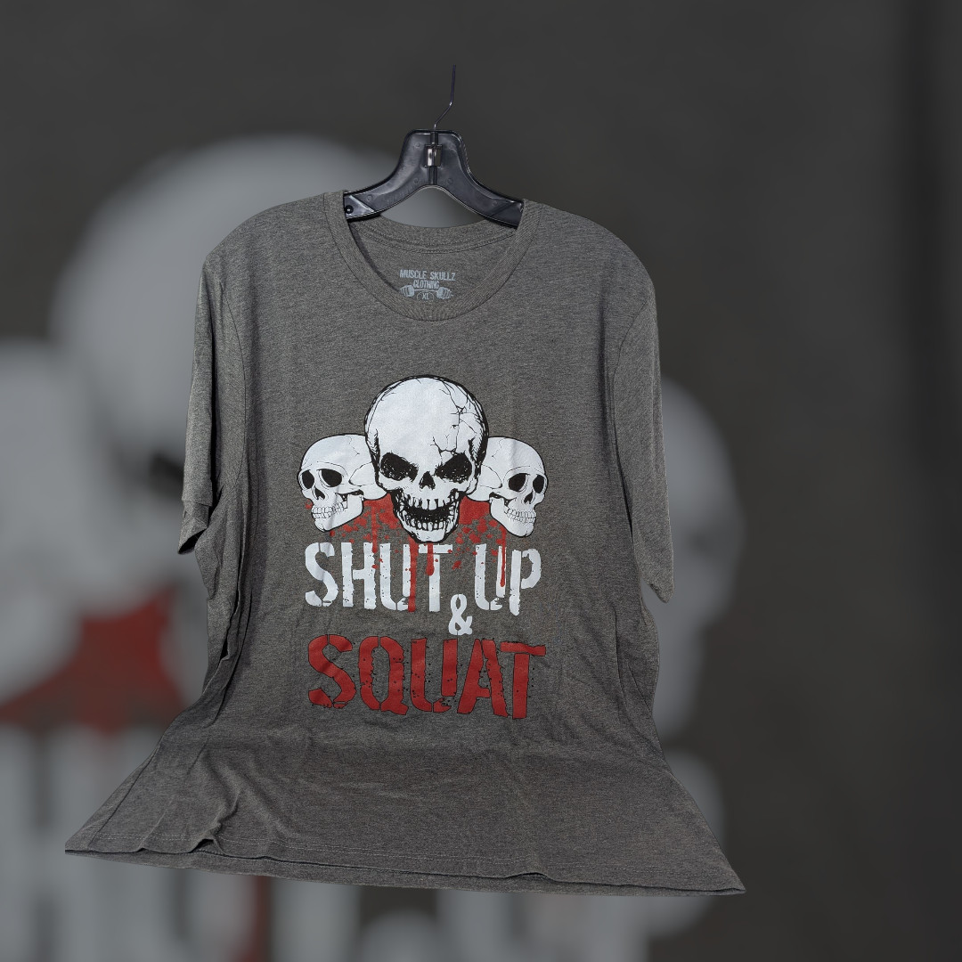 Shut up & Squat T-Shirt Gym Workout Motivation | NEW | FREE SHIPPING!