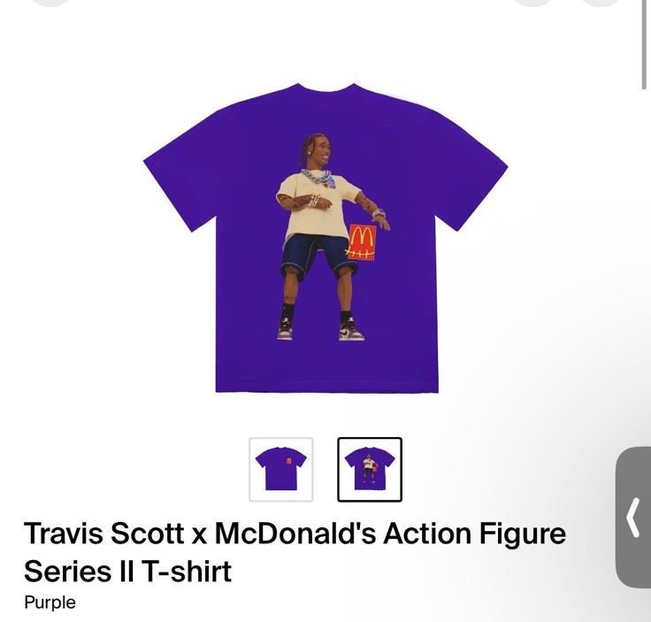Travis Scott Cactus Jack McDonald’s Collaboration Action Figure T Shirt Men’s XL