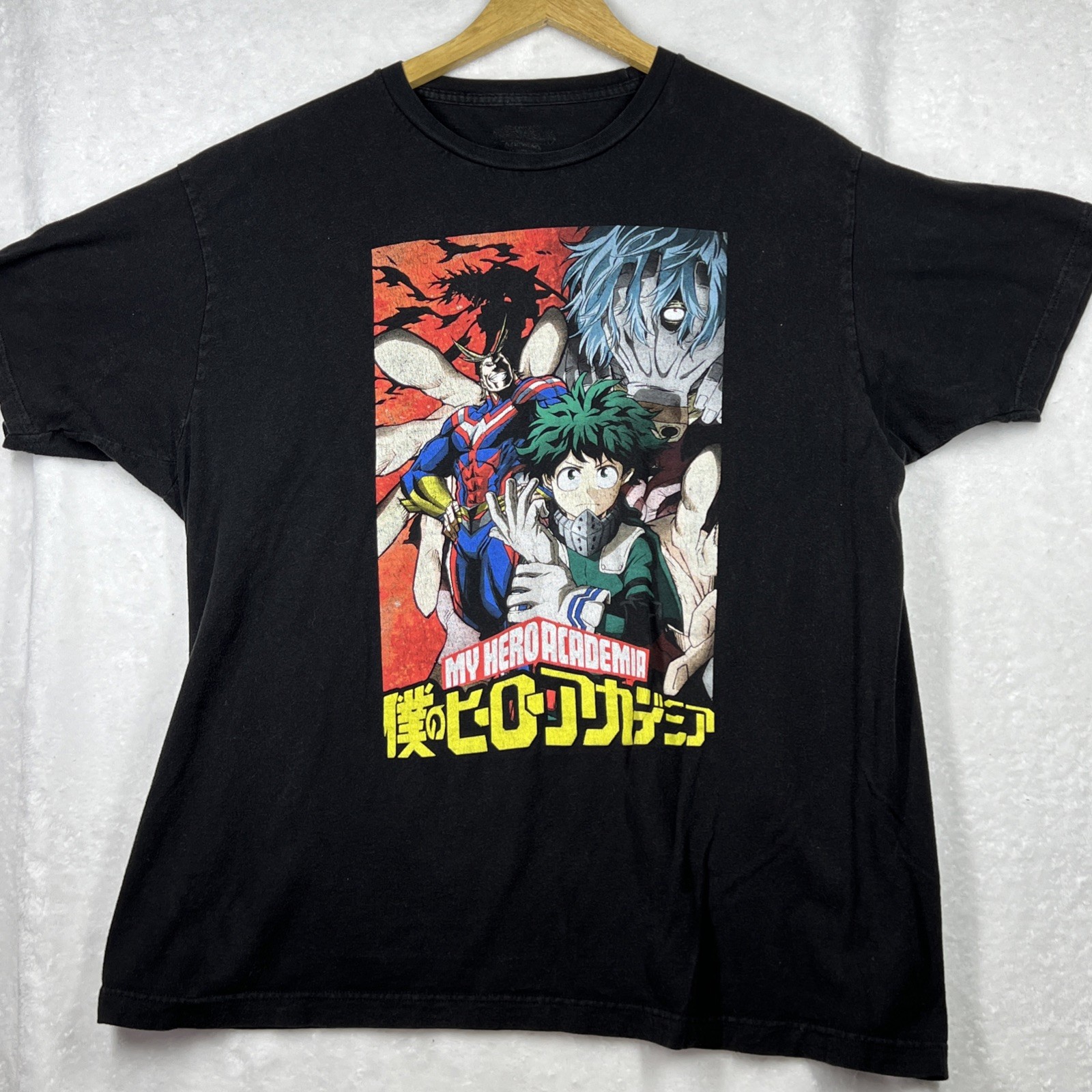 Anime Funimation My Hero Academia All Might Black Graphic T Shirt Size S