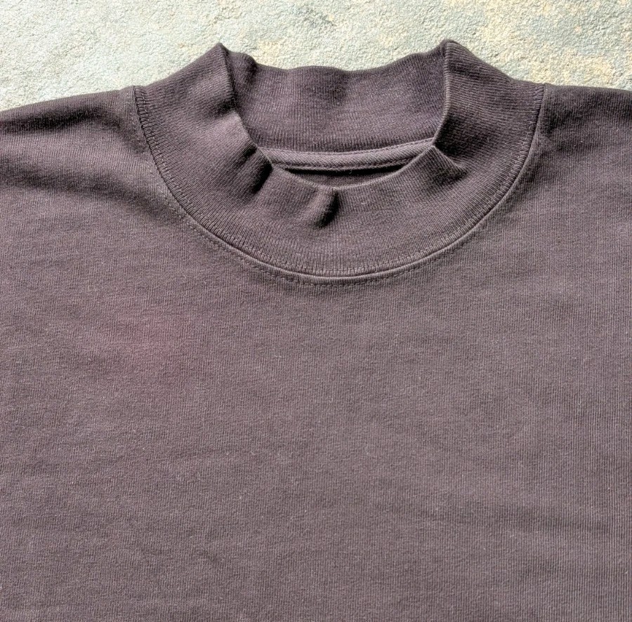 Size OS – LAA SAMPLE Heavyweight Jersey Mock Neck Long Sleeve Los AngelesApparel