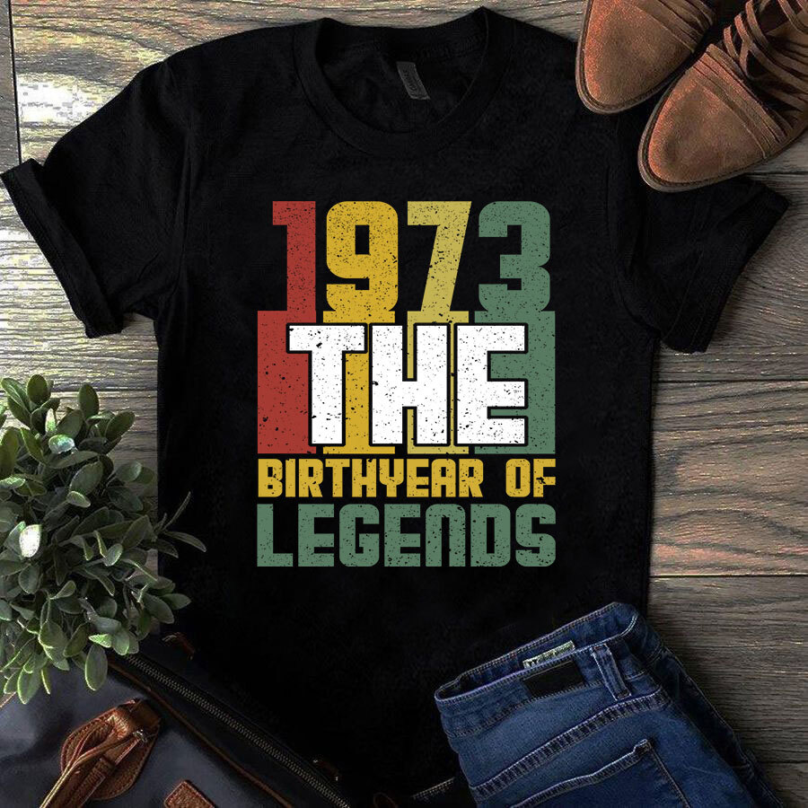 1973 The Birthyear of Legends Vintage Tshirt