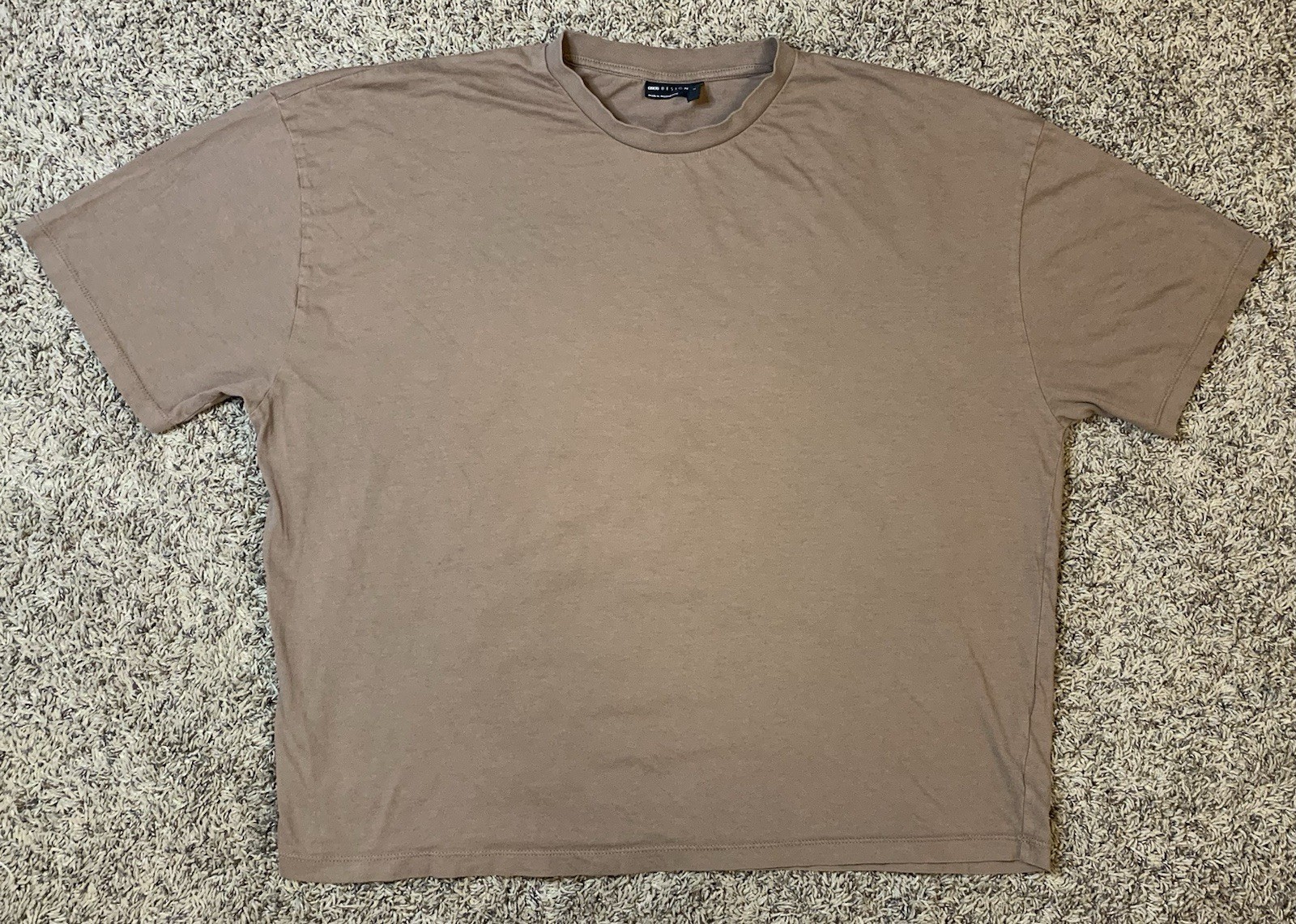 Asos Shirt Mens Large Brown Saint Tropez Sport & Leisure Club Oversized Design
