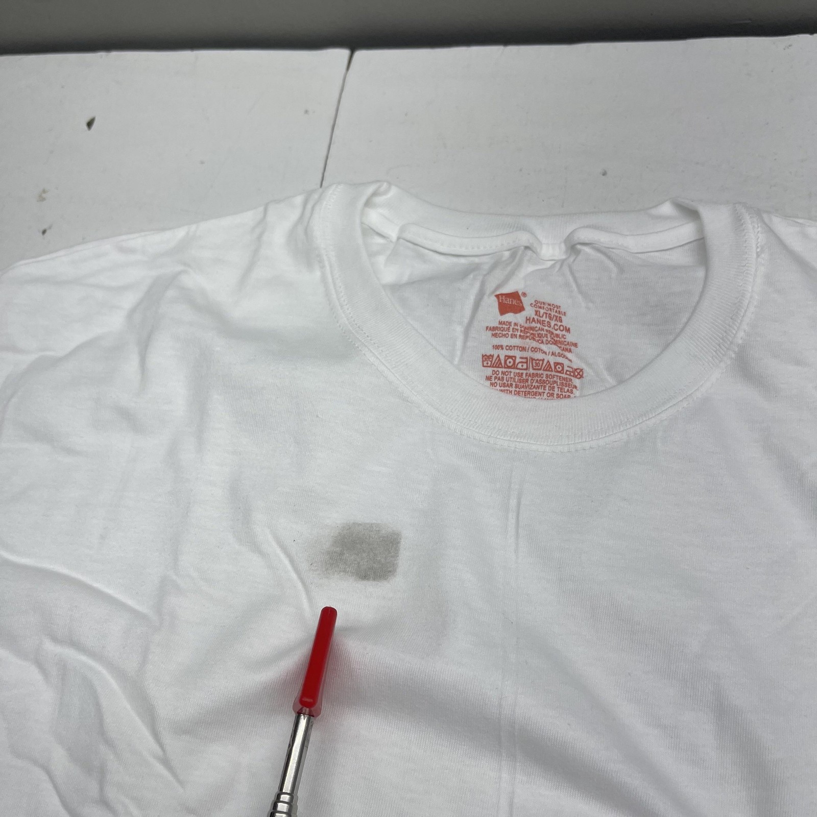 Hanes Shirt Mens XL White Tagless Cotton Crewneck Tee 7 Pack Ultimate Basic