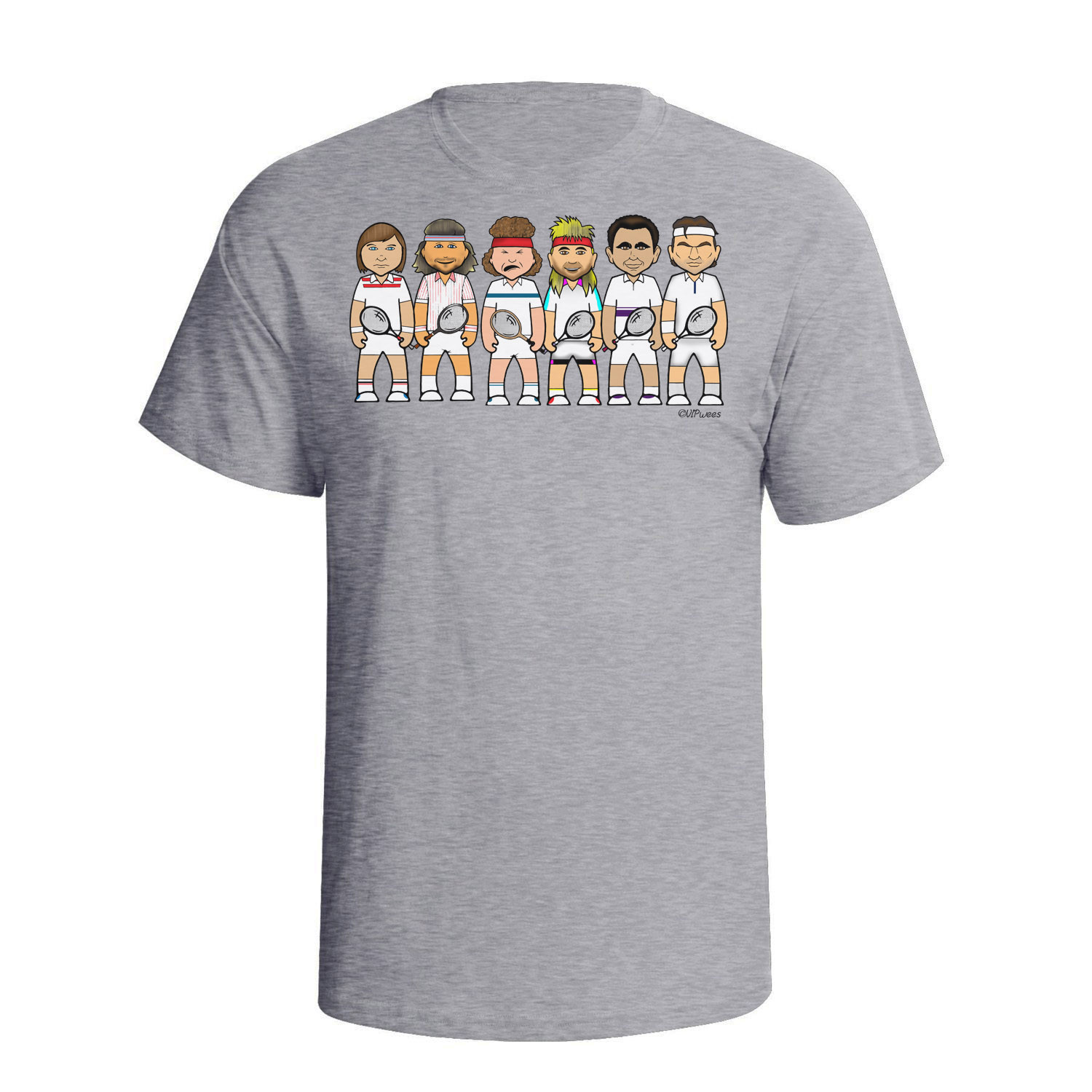 Tennis Legends By VIPwees Mens ORGANIC Cotton T-Shirt Sports Players Gift Eco