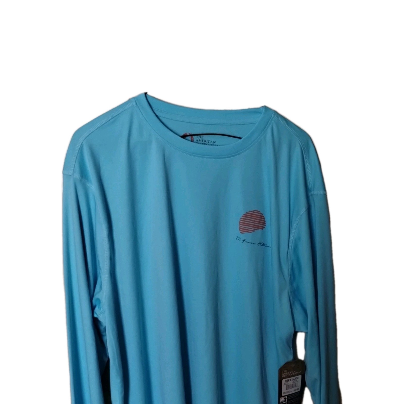 The American Outdoorsman Men’s XL Blue Long Sleeve Crew Neck Graphic Tee