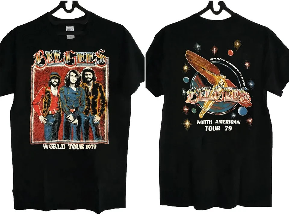 Vintage Bee Gee World Tour 1979 T-Shirt, Bee Gee Spirits Having Flown North Amer