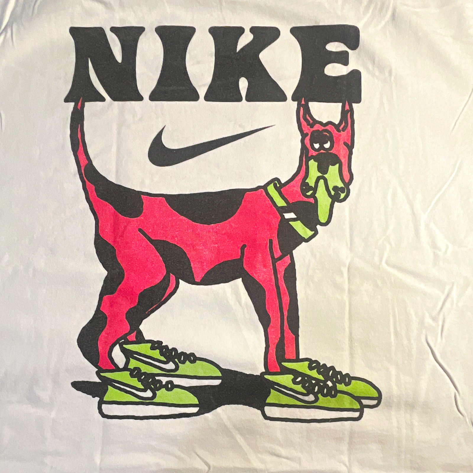 Nike SB Men&rsquo;s M Regular White Cotton Graphic Logo Crew Neck Short Sleeve T-Shirt