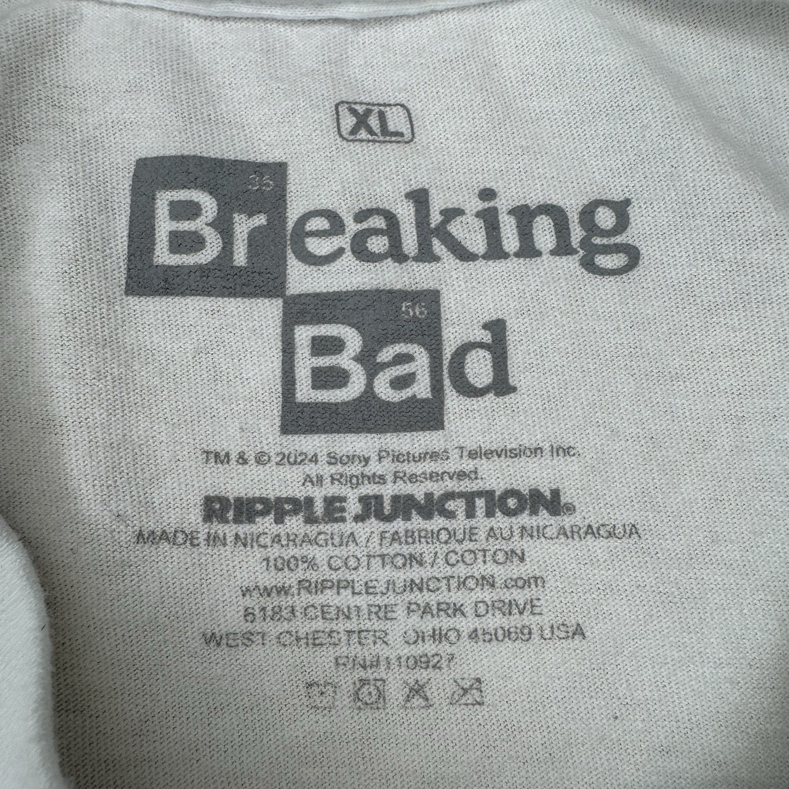 Breaking Bad T Shirt Mens Size XL Walter White Heisenberg White TV Show Promo