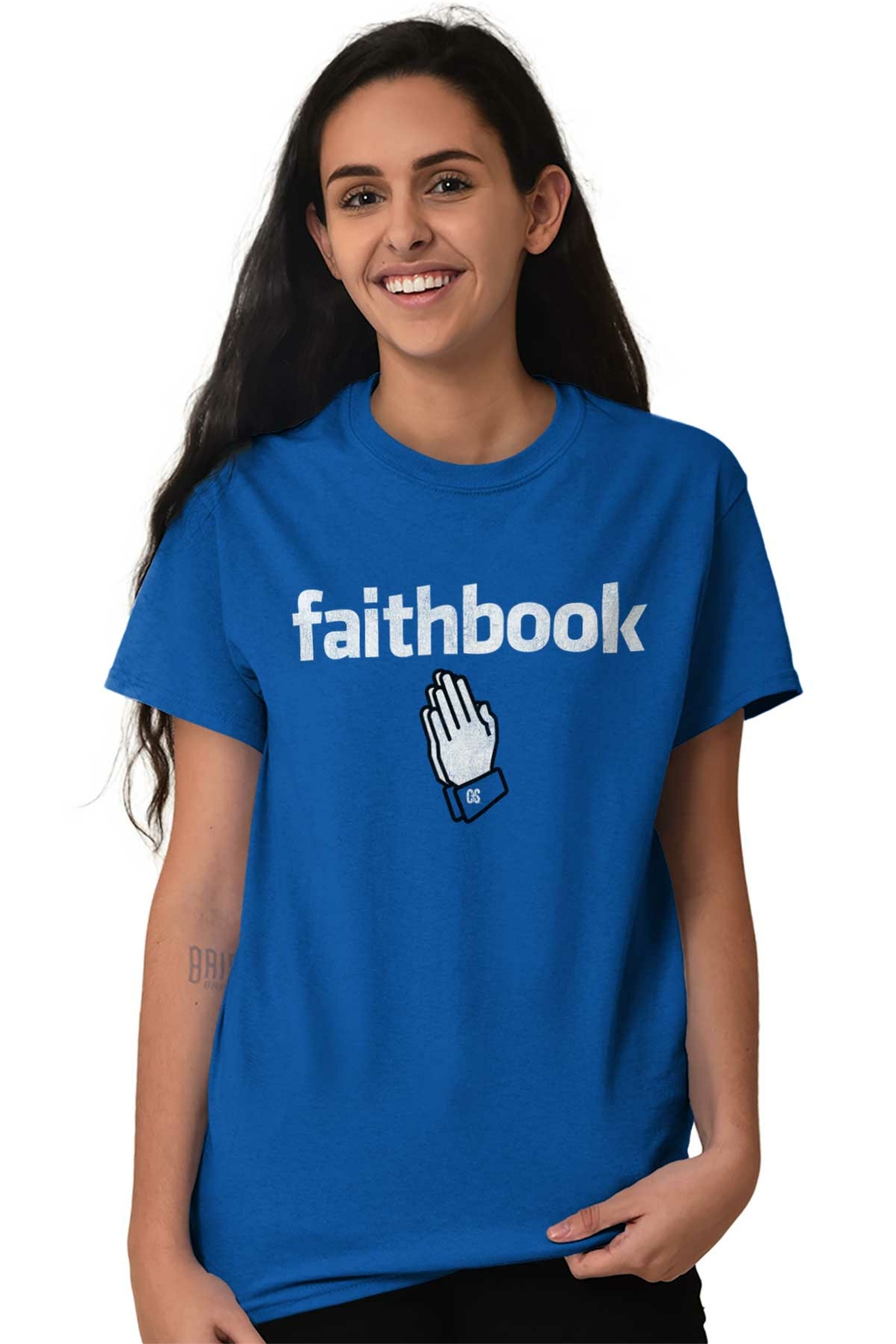 Faithbook Funny Internet Christian Religious Adult Short Sleeve Crewneck Tee
