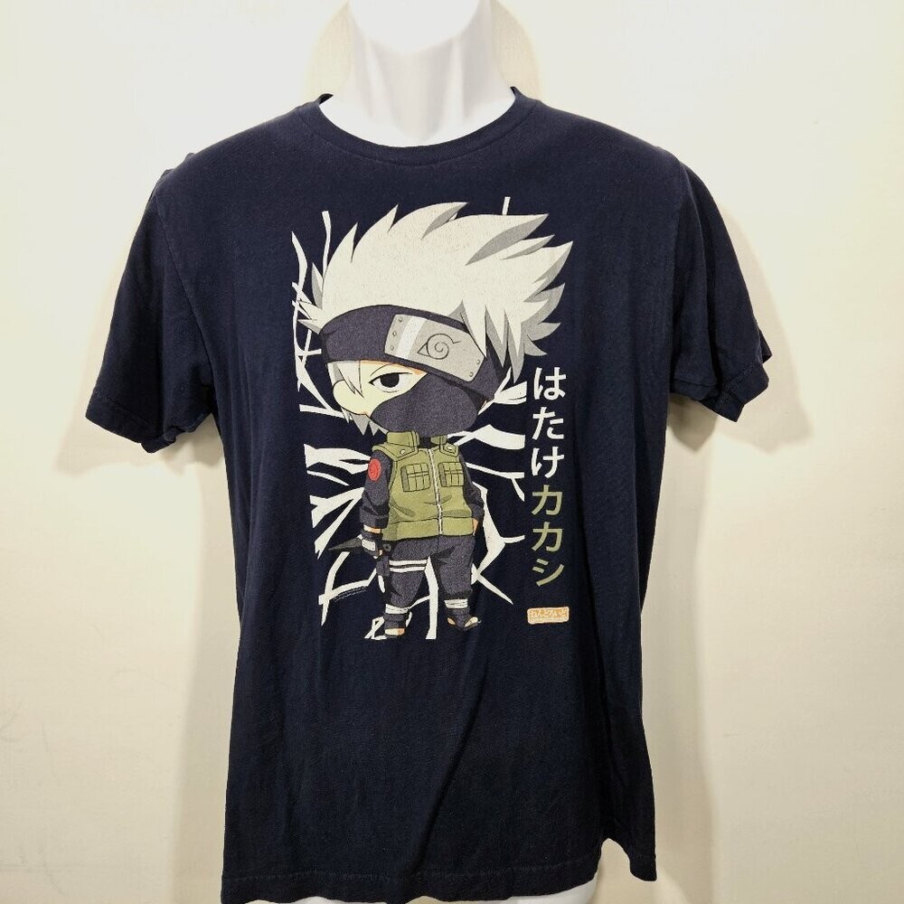 Naruto Shippuden Anime Men&rsquo;s Official Licensed Kakashi Blue T-Shirt Size M (55)