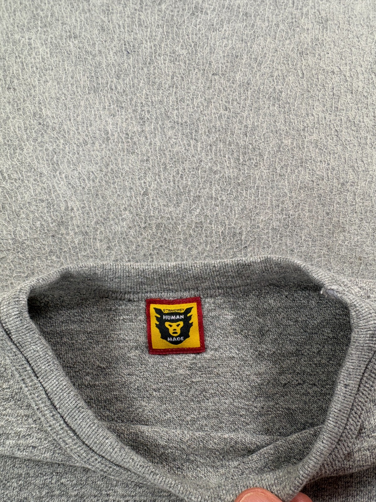 Human Made Premium Screened Logo Crew Tee Shirt (Men&rsquo;s Large) Gray