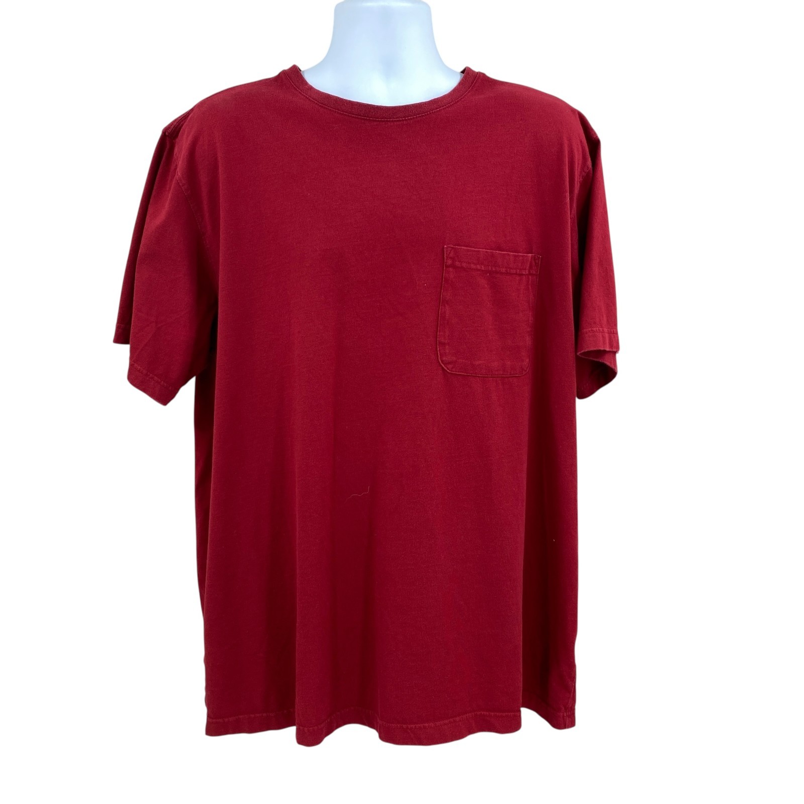 Covington Mens T-Shirt Deep Red Size XLT Crew Neck Regular Fit Pullover Casual