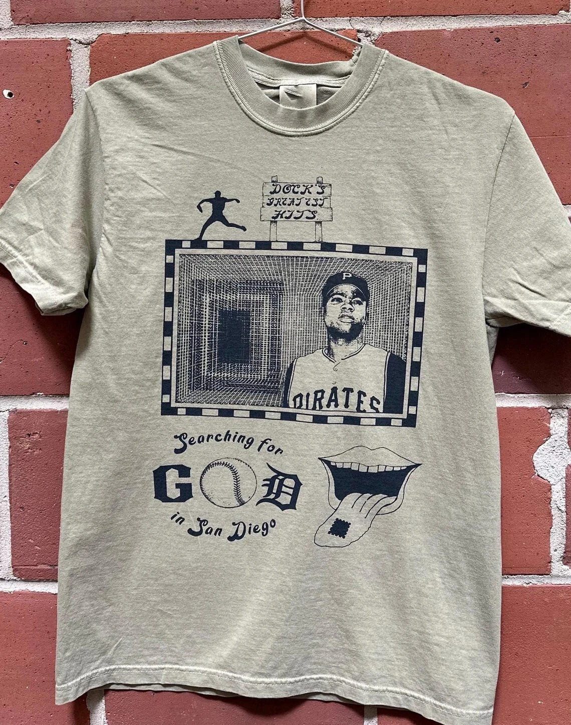 Major League Baseball Dock Phillip Ellis Jr. short sleeve sand shirt KV32975