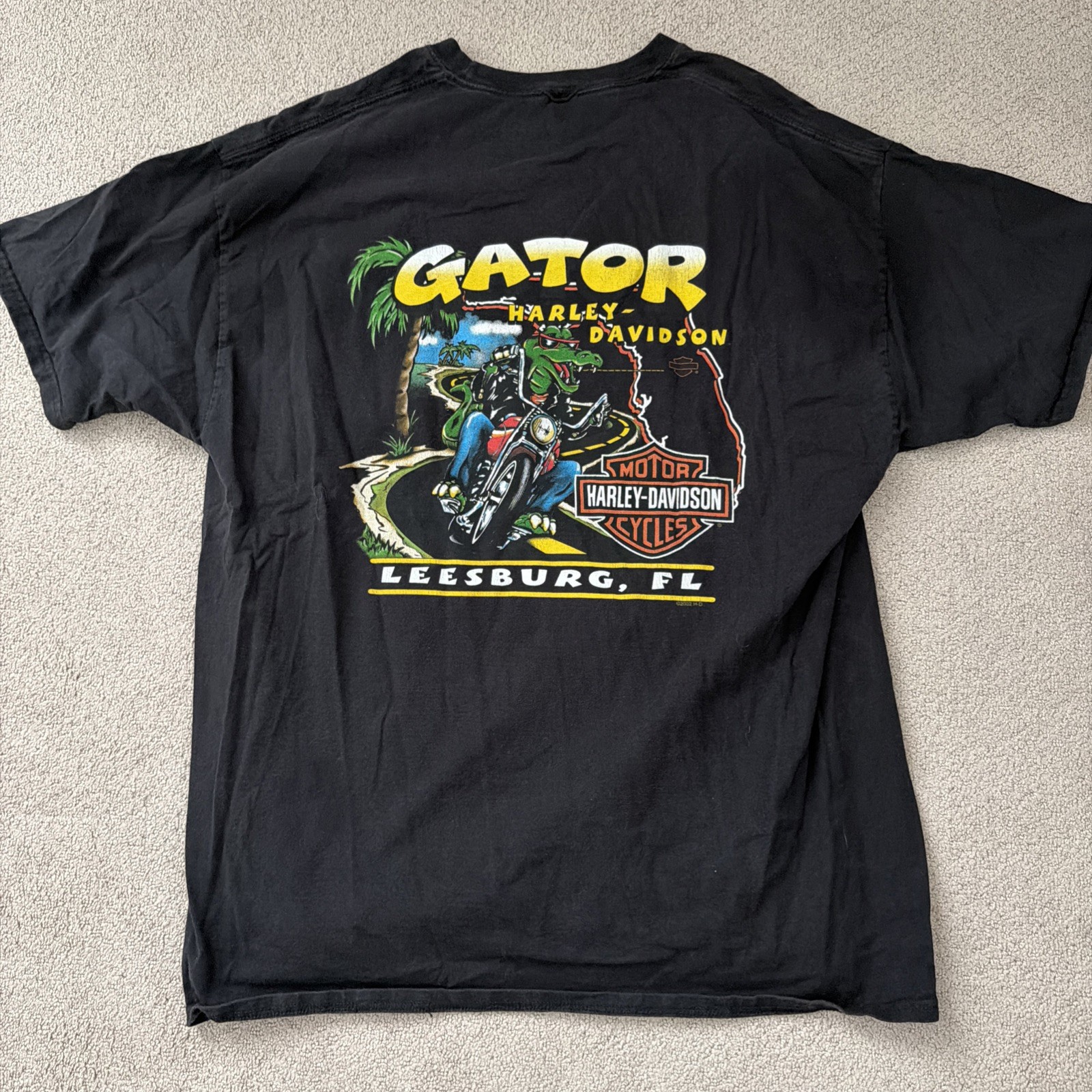Vintage Harley Davidson Gator Men&rsquo;s XL Tee Leesburg Florida y2k