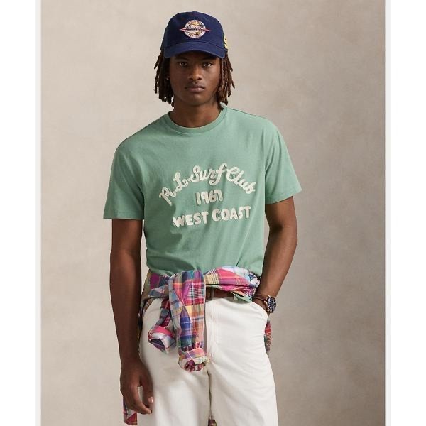 Polo Ralph Lauren Faded Mint R.L. SURF CLUB 1967 WEST COAST Short Sleeve T Shirt