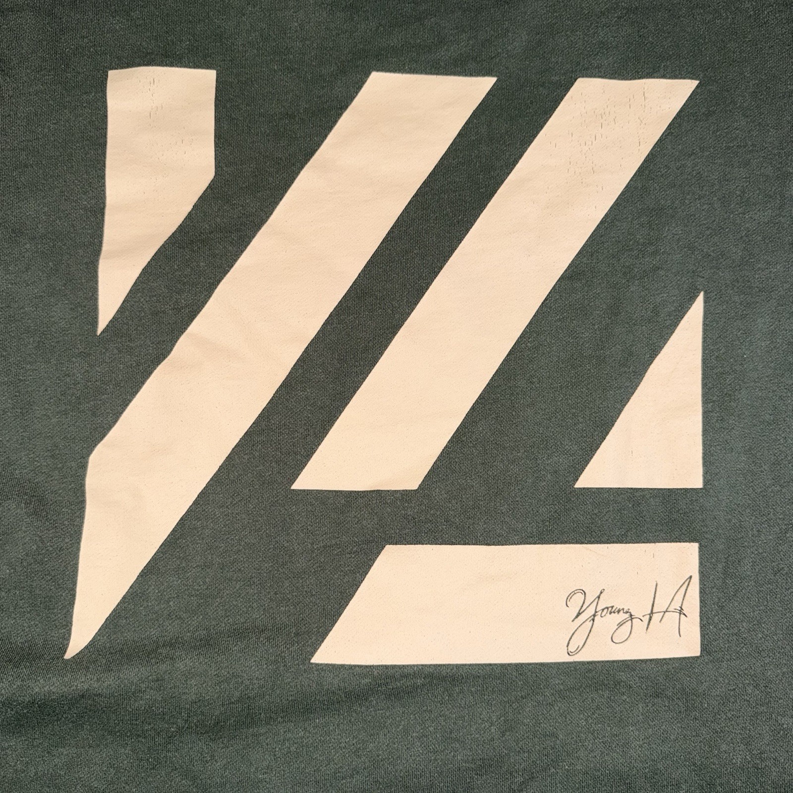 YoungLA T Shirt Mens Medium Green Graphic Logo Athletic Gym Streetwear Tee