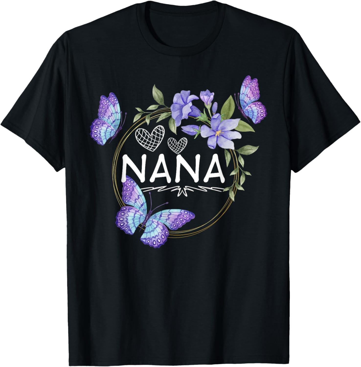 Nana shirt For Women with butterflies Mother&rsquo;s Day T-Shirt