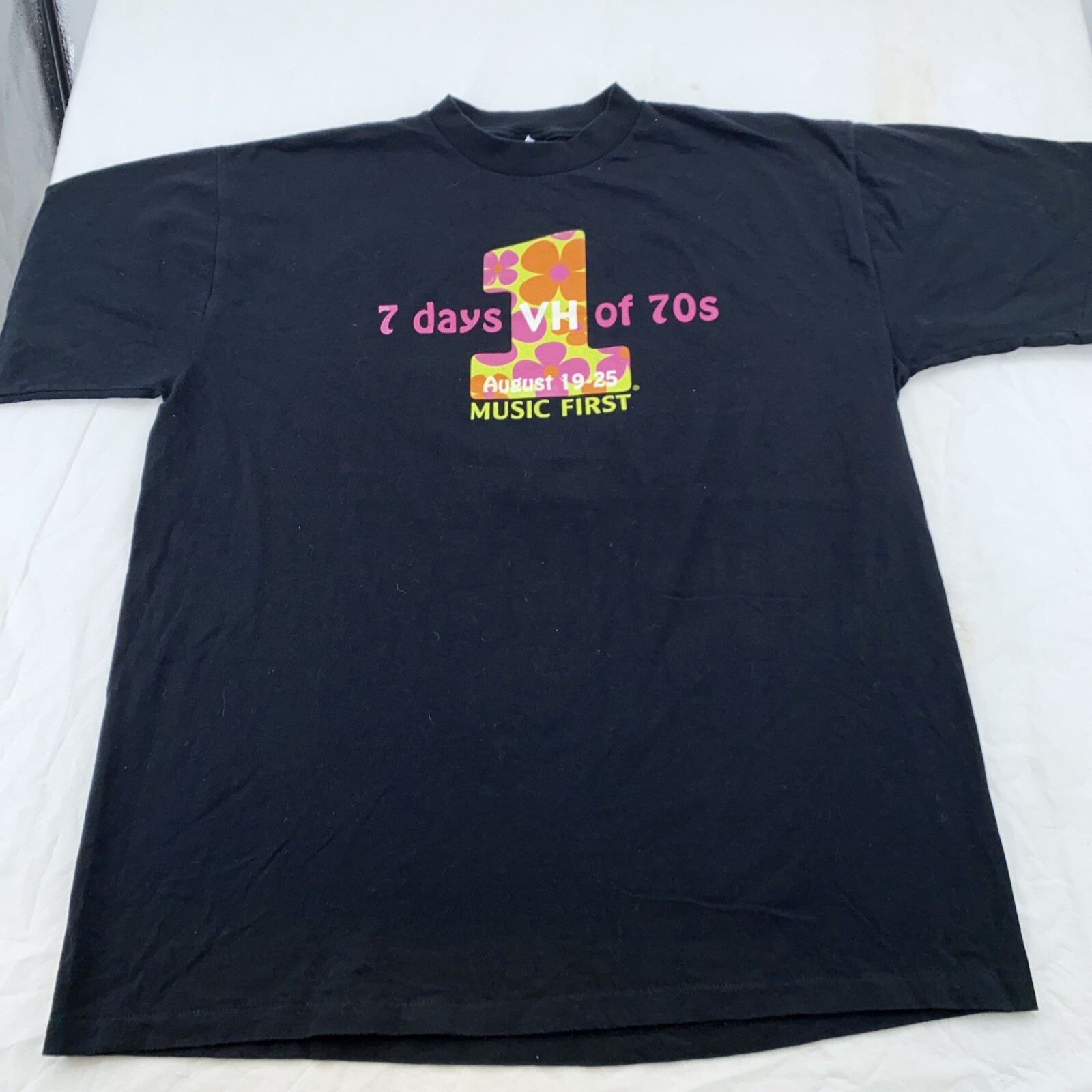 vintage 1996 VH1 7 DAYS OF 70s T-Shirt XL music tv rock folk hippie 90s