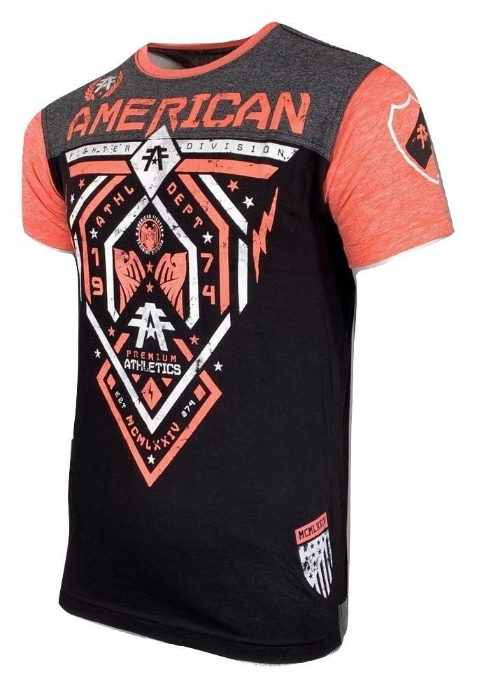 AMERICAN FIGHTER Men&rsquo;s T-Shirt FAIRBANKS Athletic Biker Black MMA S-5XL
