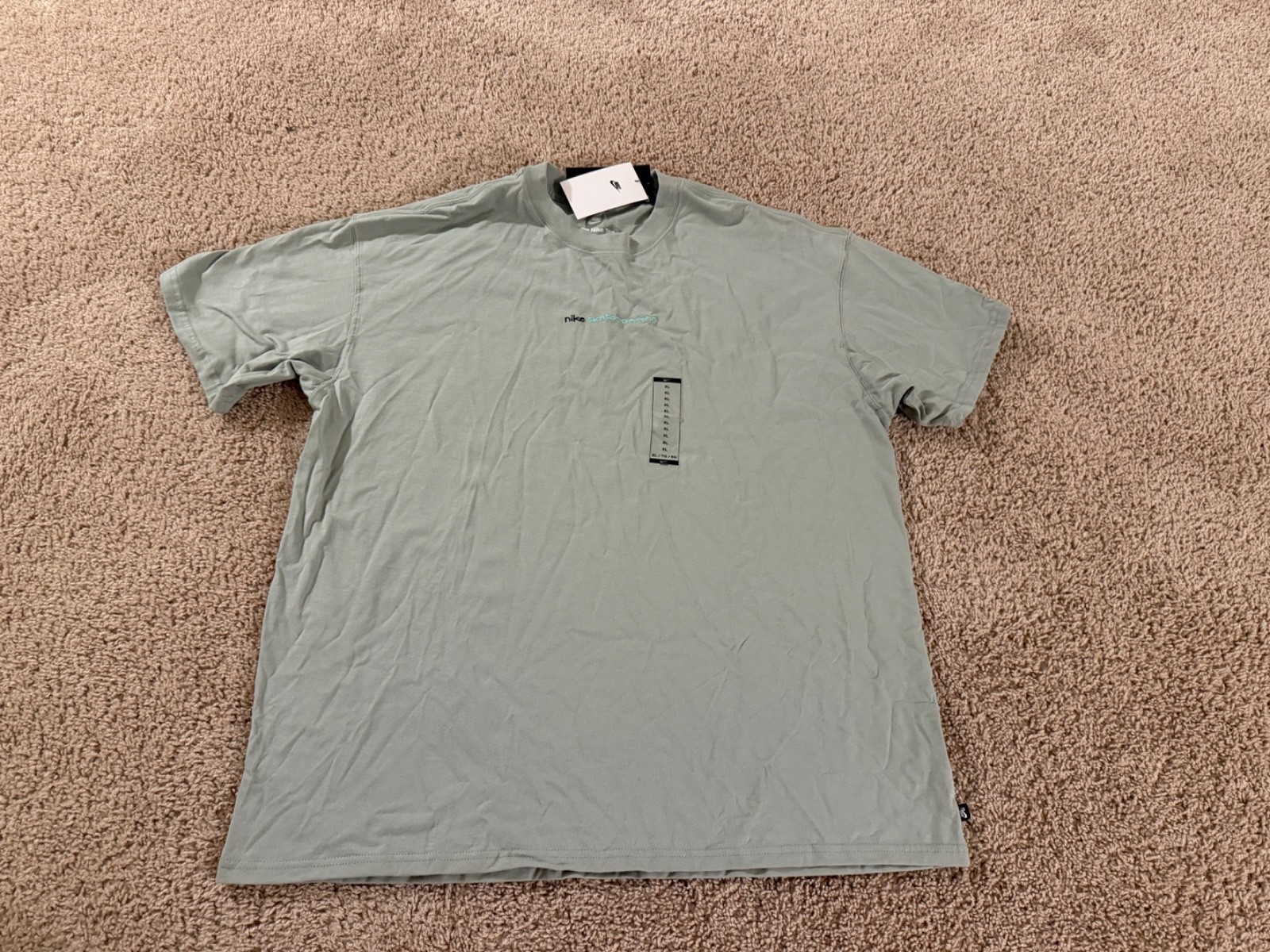 Nike SB Skate Board green aqua blue t shirt vintage swoosh rare classic LA NY XL