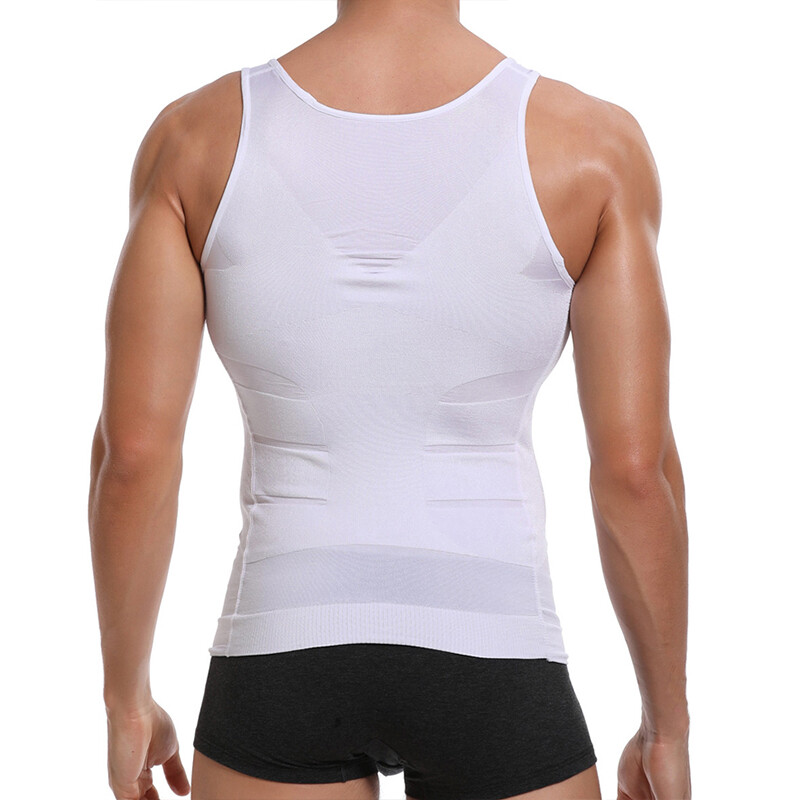 Men Compression Shirt Sleeveless Body Shaper Base Layer Slimming Tank Top Vest