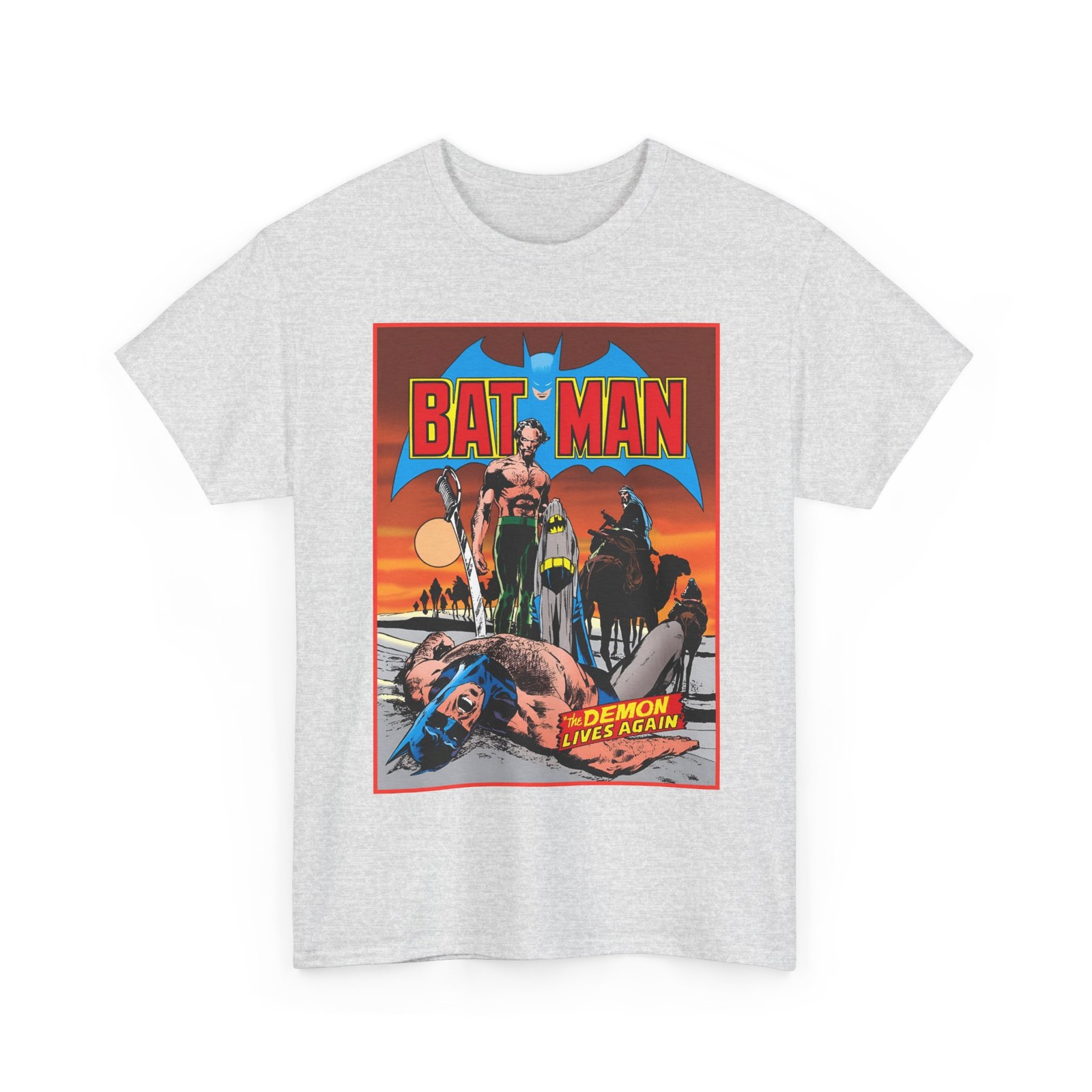 Batman T-Shirt DC Comics Neal Adams Art 70s Retro Ra&rsquo;s Al Ghul Vintage-Style Tee