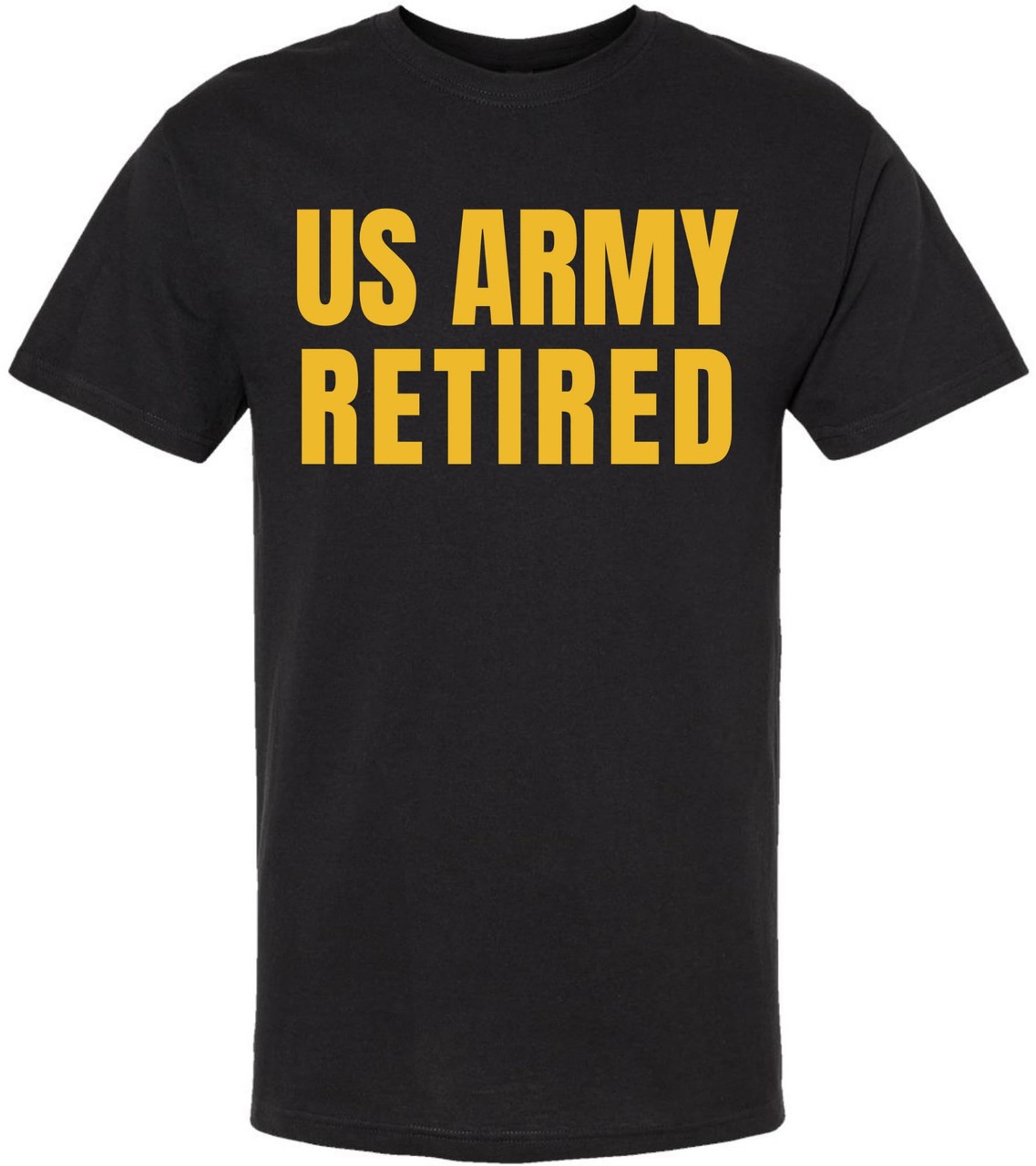US Army Retired Printed T-Shirt USA Military American Veteran Short Sleeve