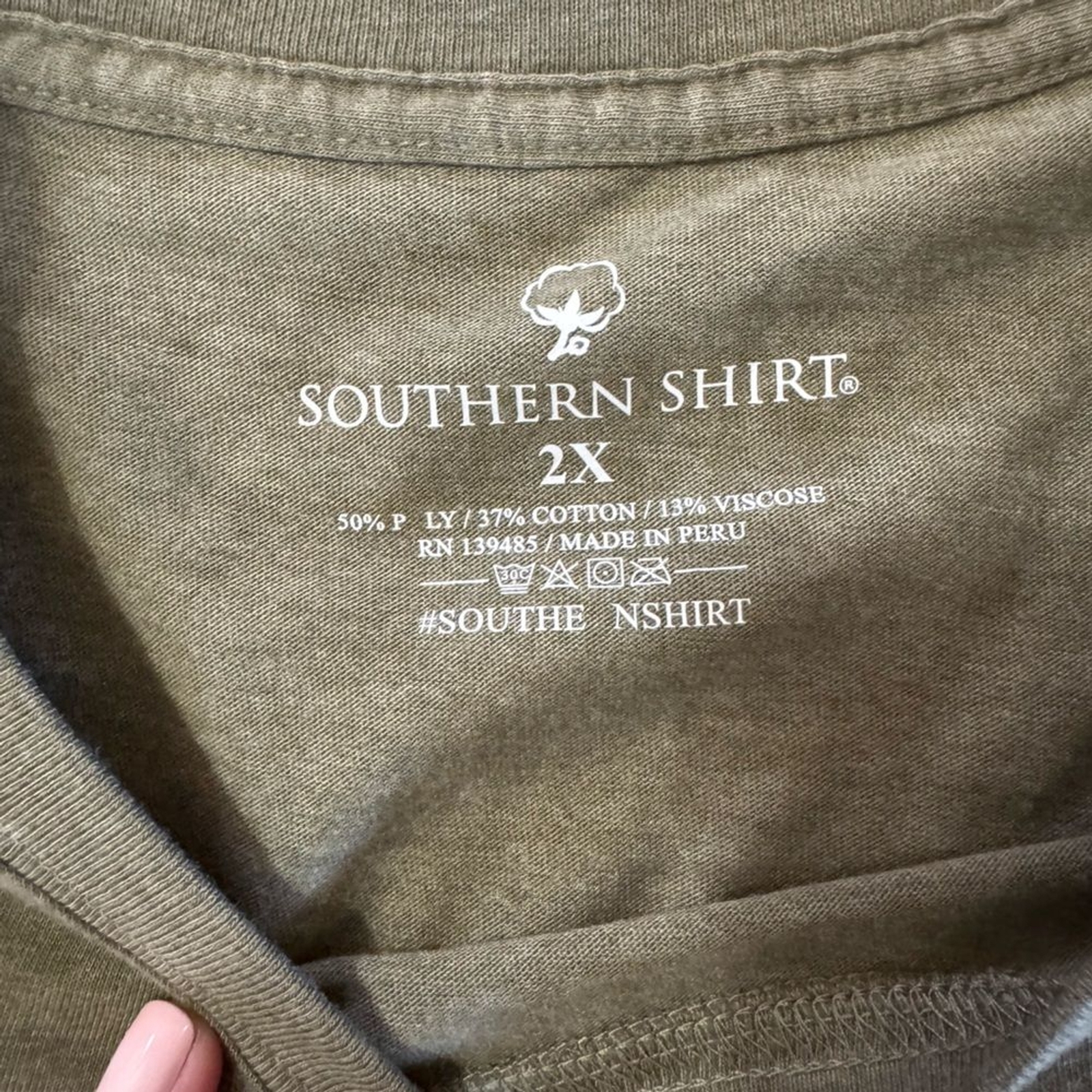 NWOT Men&rsquo;s Southern Shirt Brand Olive Green Long Sleeve Shirt