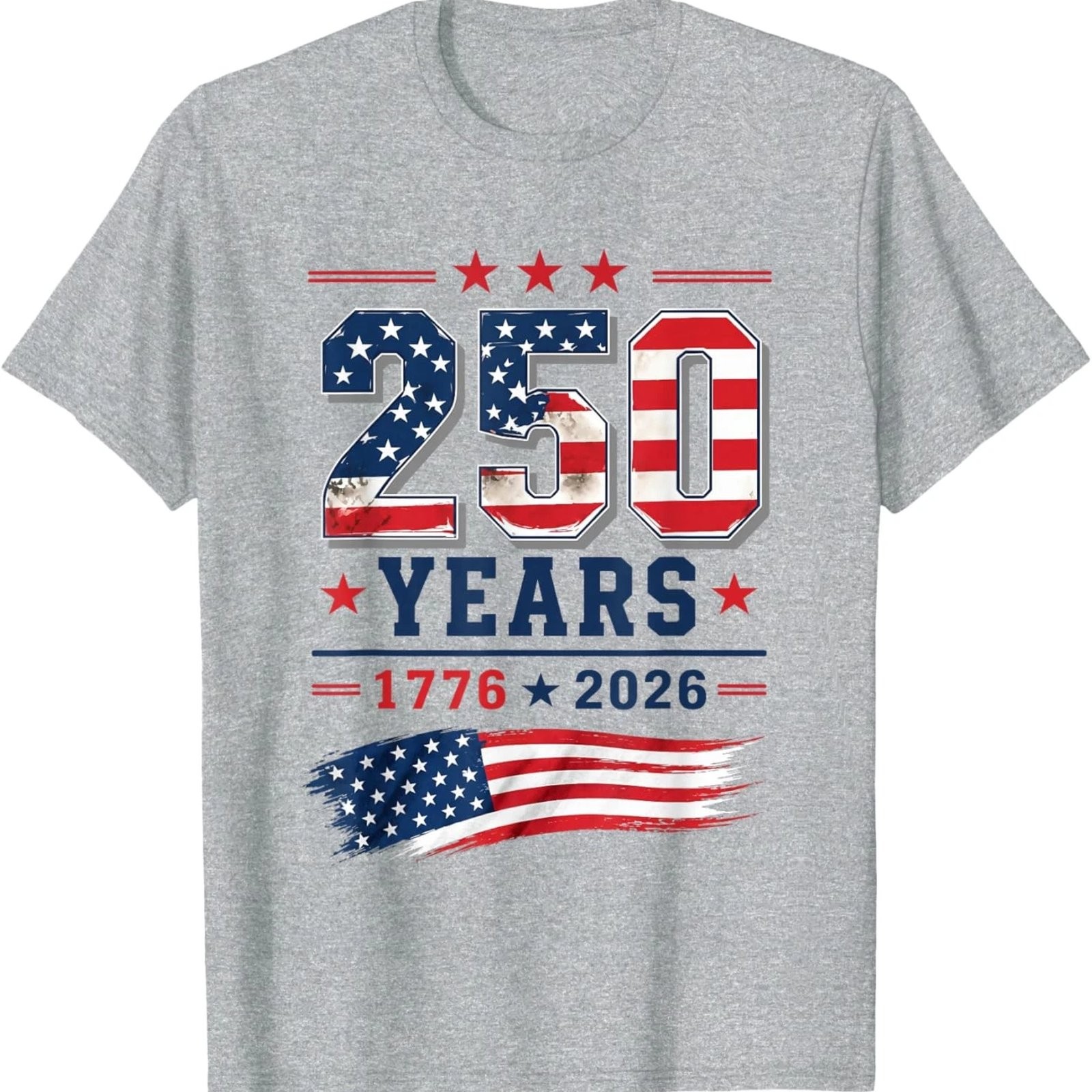 4th of July America US Flag Patriotic 250th Anniversary USA Unisex T-Shirt NEW