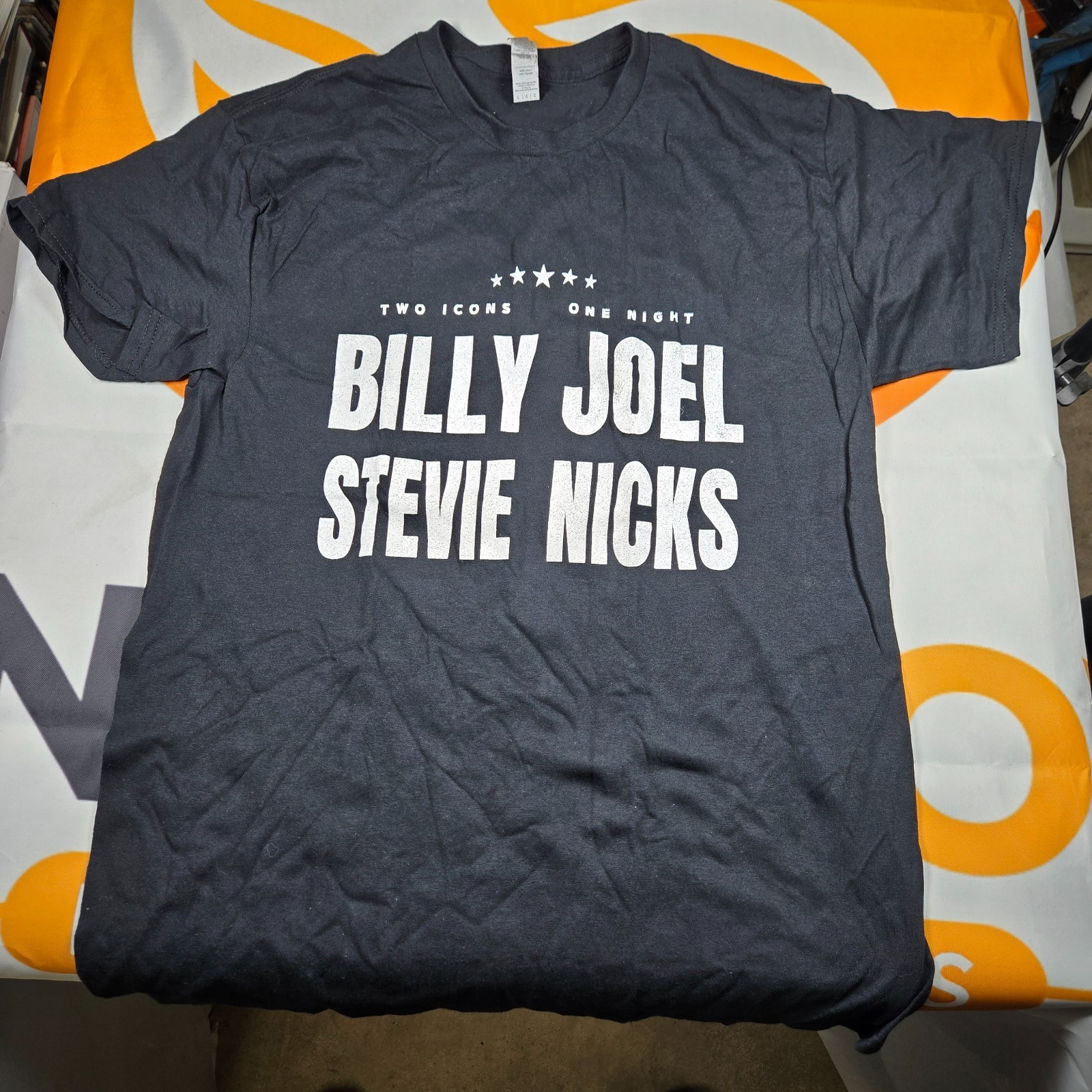 Billy Joel Stevie Nicks Two Icons One Night Tour Shirt Black Concert Multi Sizes