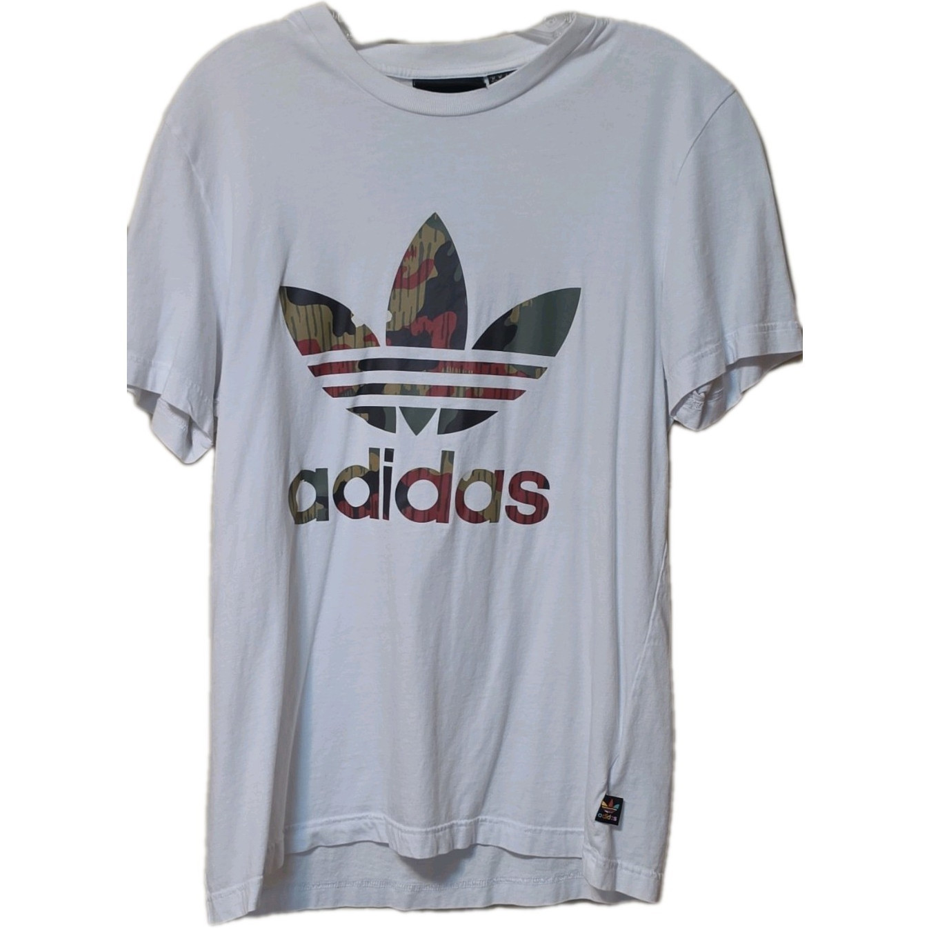 adidas Originals Pharrell Williams Hiking Trefoil Tee camouflage print size M