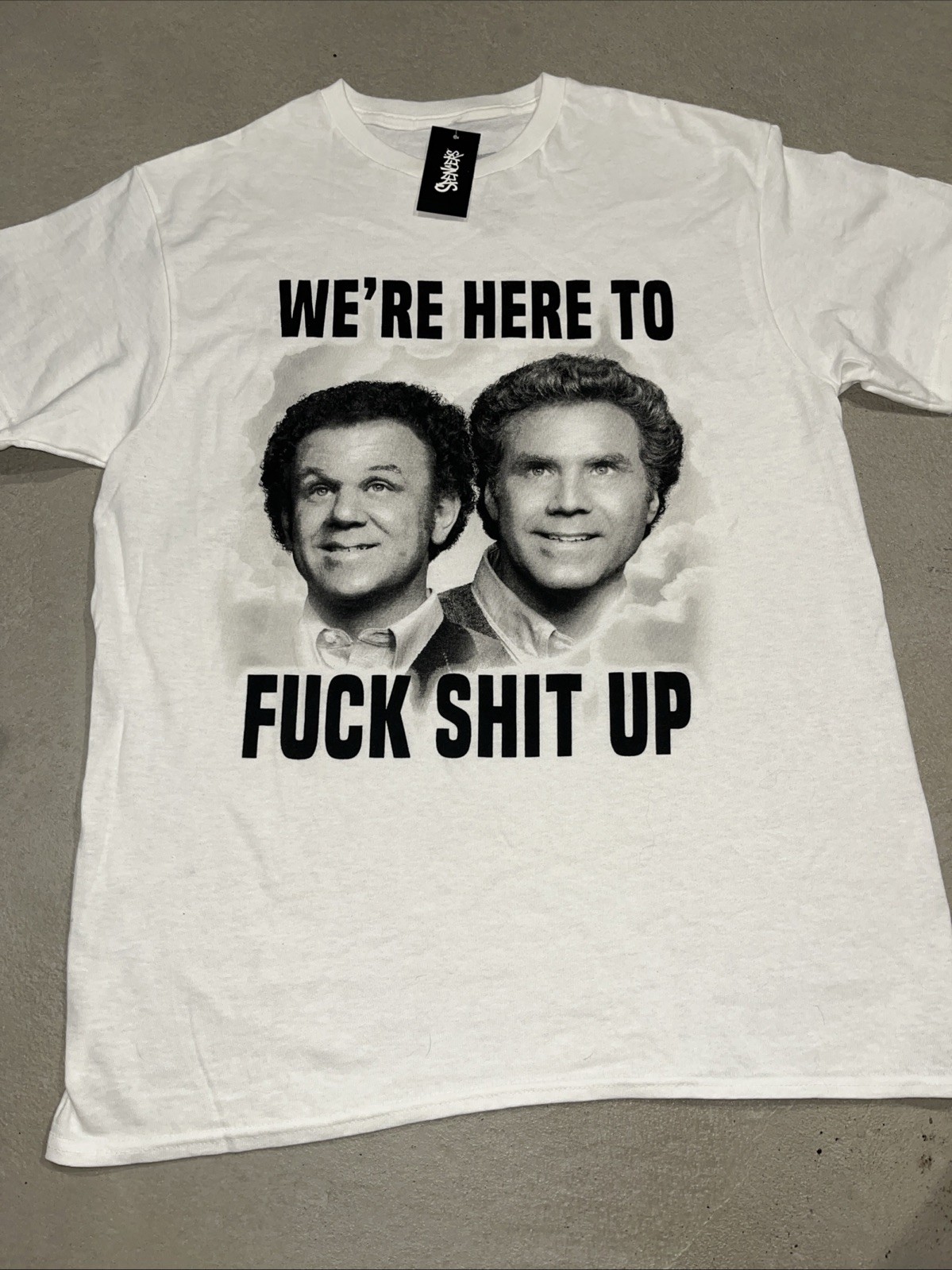 NWT Step Brothers We&rsquo;re here to F*** S*** Up Movie Graphic T-shirt Sz M New