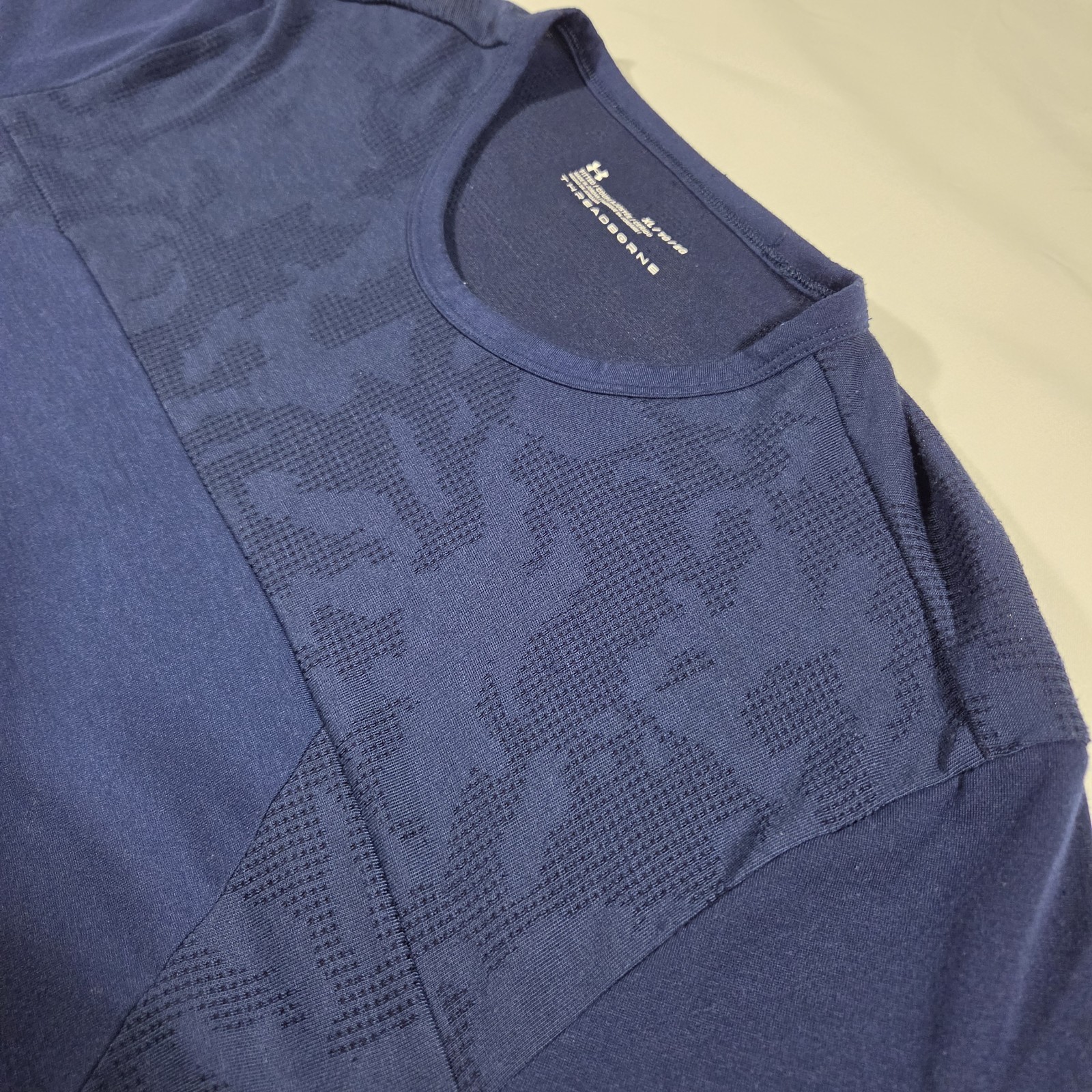 Under Armour Men&rsquo;s Threadborne Long Sleeve Shirt Fitted Blue Long Sleeve Size XL