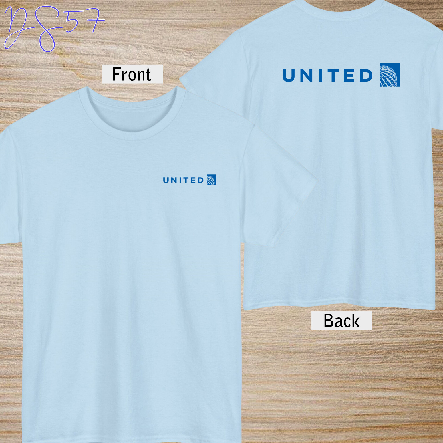 United Airlines Logo T-Shirt Black/Navy/Grey/ White / Red T-Shirt S-5XL
