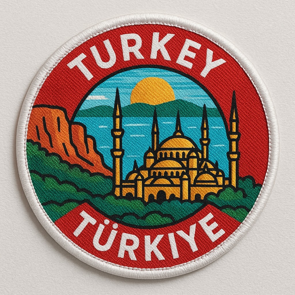 Turkey TURKIYE Travel PATCH 3&Prime; Dyed Patch Patches Badge Badges