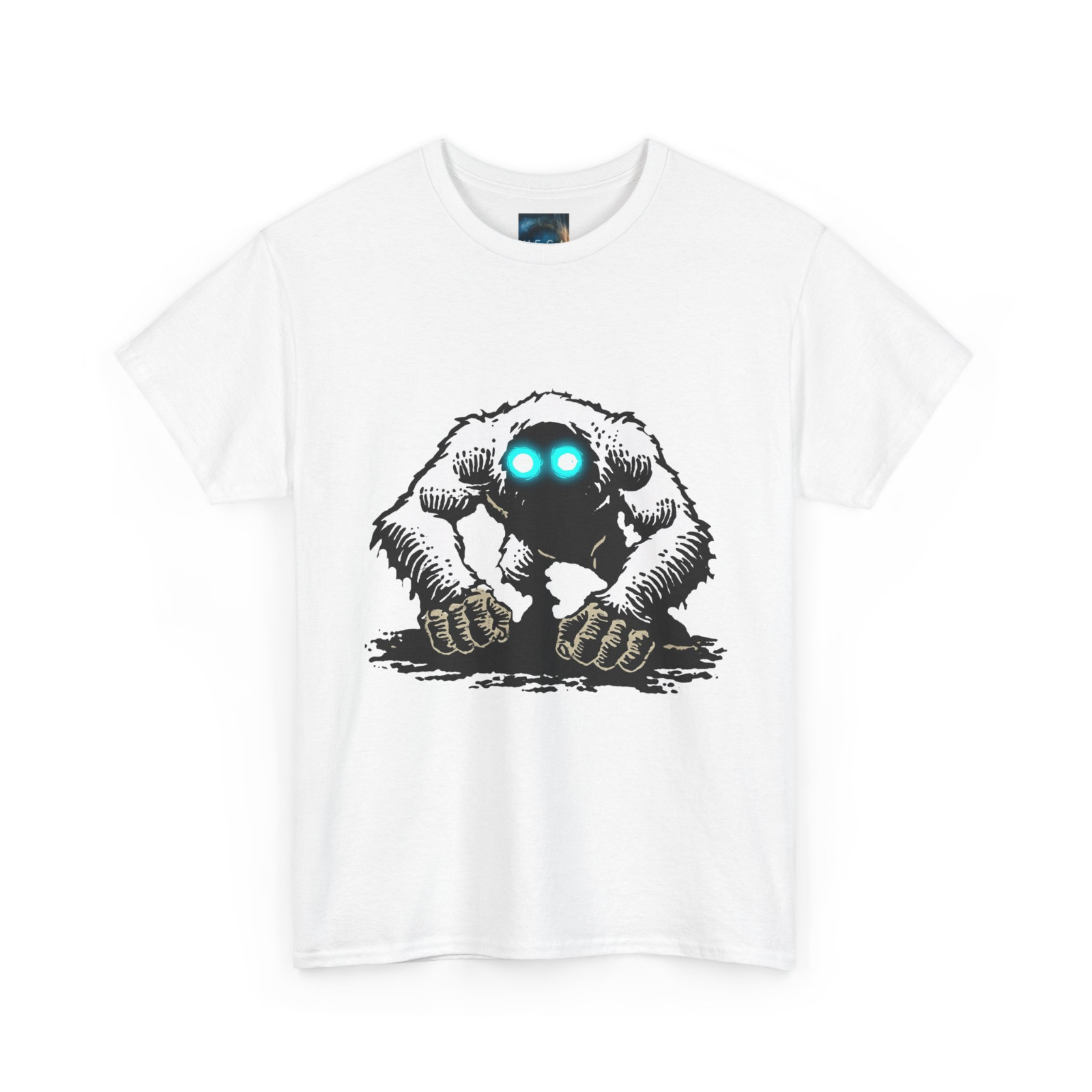 Men&rsquo;s Yeti Graphic T-Shirt Glowing Eyes Bigfoot Sasquatch Printed Tee